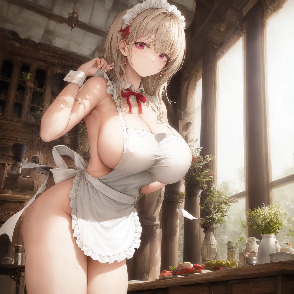 ai 裸 エプロン エロ Holara] 屋内, 横乳, 傑作, 裸エプロン [イラスト・二次元] | 【無料】 AIエロ画像・動画の呪文生成ツール プロンプト一覧